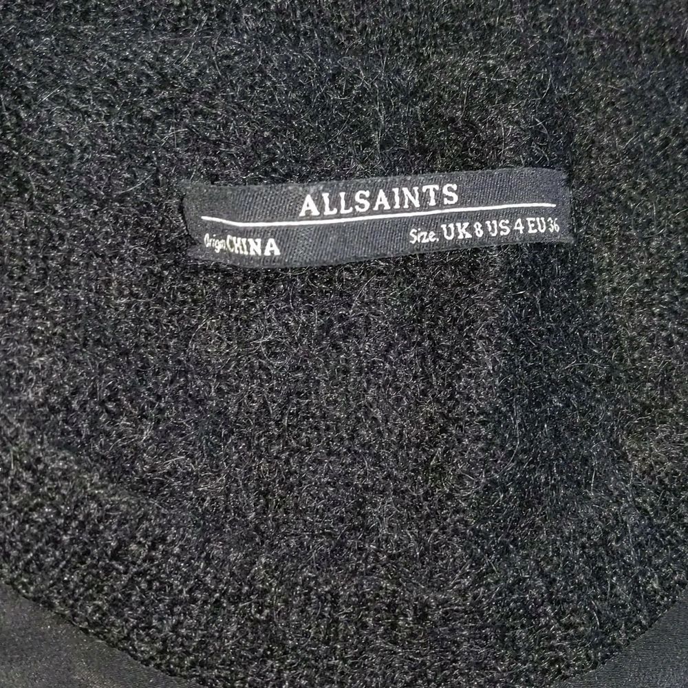 All Saints Taya Wool Lace Dress Black Small - Picture 3 of 5